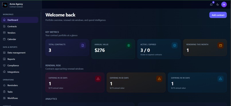 RenewalRadar – screenshot 1