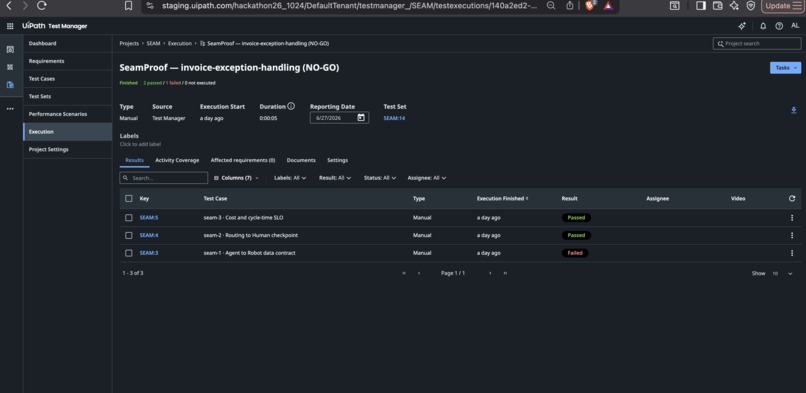 SeamProof — the release gate for agentic processes – screenshot 3