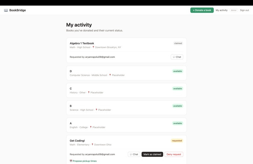 BookBridge – screenshot 1