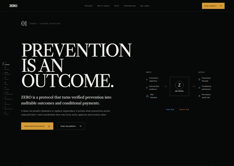 ZERO — Prevention Finance Protocol – screenshot 2