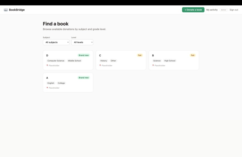 BookBridge – screenshot 2