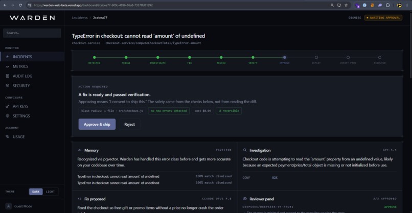Warden: The AI On-Call Engineer – screenshot 5