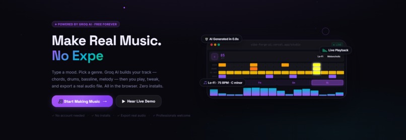 VibeForge – screenshot 1