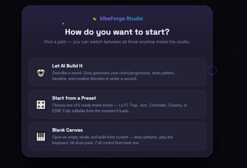 VibeForge – screenshot 2