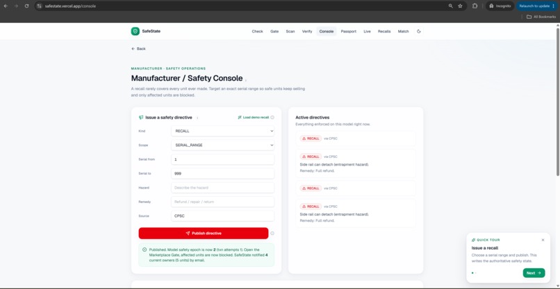 SafeState – screenshot 2