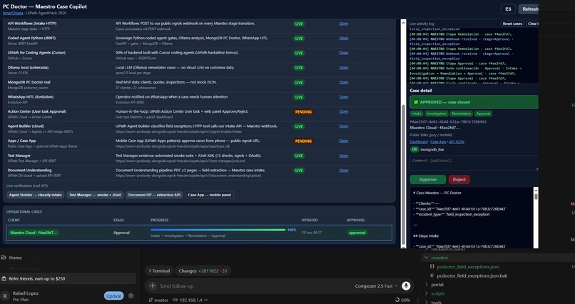 PC Doctor Maestro Copilot — Sovereign Field Case AI – screenshot 5