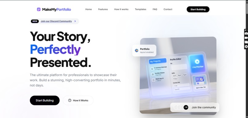 Make my portfolio – screenshot 1