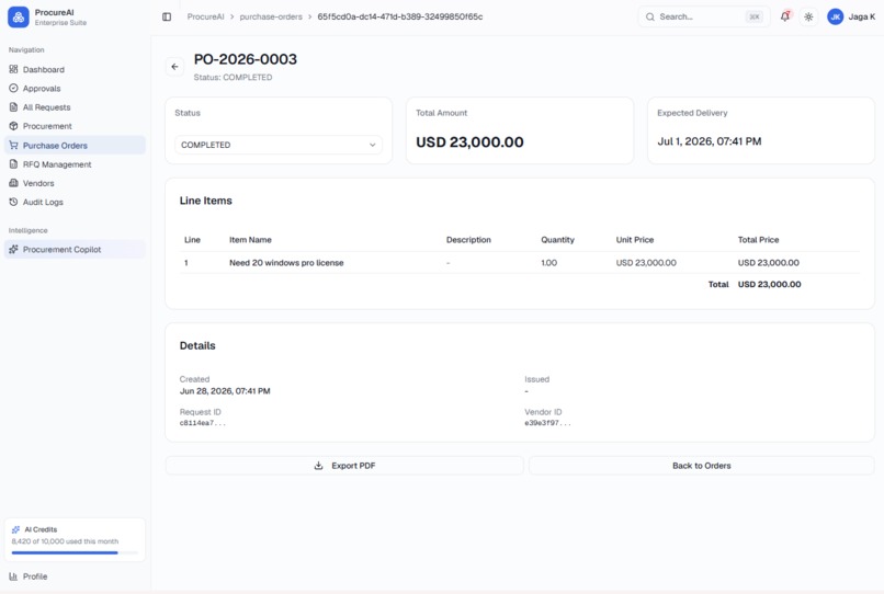 ProcureAI – screenshot 4