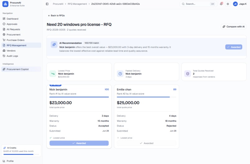 ProcureAI – screenshot 8