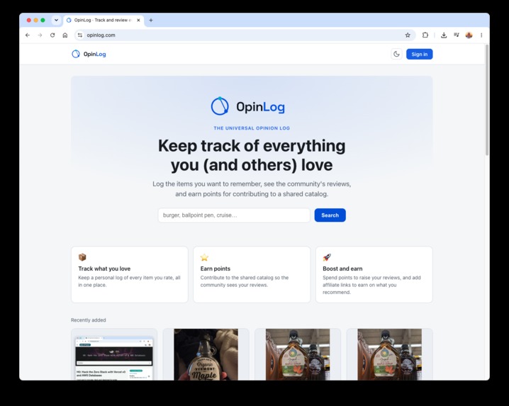 OpinLog – screenshot 1