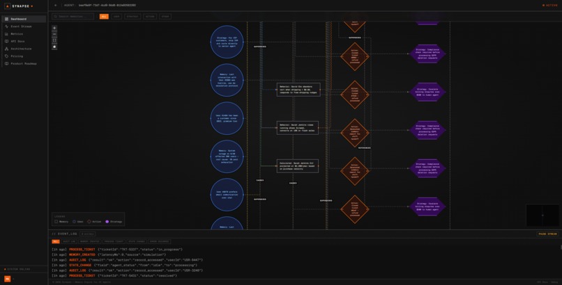 Synapse: Transactional Memory Engine for AI Agents – screenshot 2