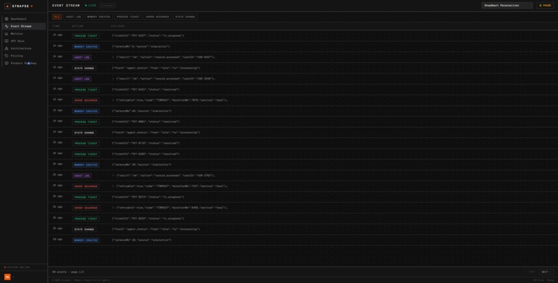 Synapse: Transactional Memory Engine for AI Agents – screenshot 3