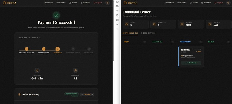 BrewQ: Smart Cafe Ordering & Barista Management Platform – screenshot 3