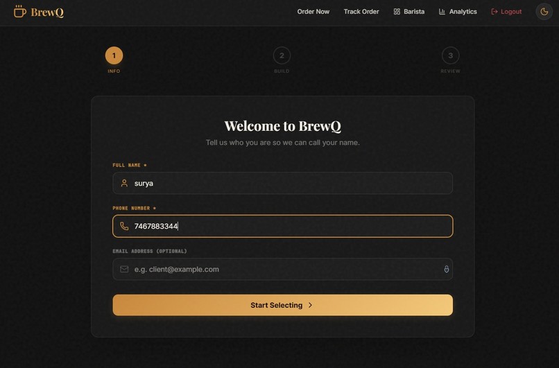 BrewQ: Smart Cafe Ordering & Barista Management Platform – screenshot 2