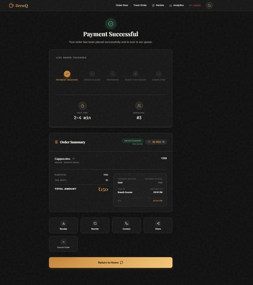 BrewQ: Smart Cafe Ordering & Barista Management Platform – screenshot 4
