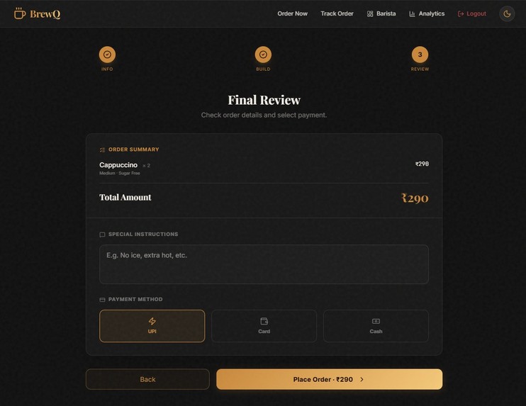 BrewQ: Smart Cafe Ordering & Barista Management Platform – screenshot 8
