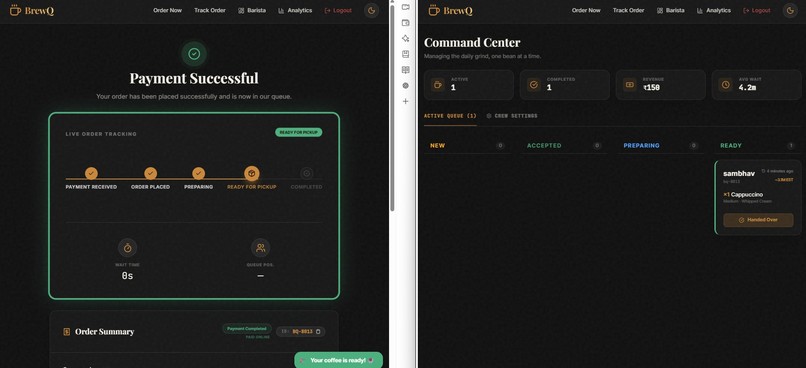 BrewQ: Smart Cafe Ordering & Barista Management Platform – screenshot 9