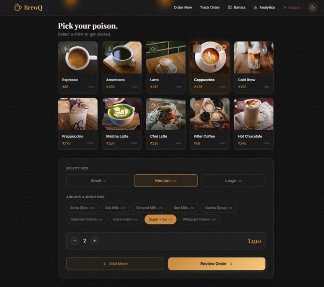 BrewQ: Smart Cafe Ordering & Barista Management Platform – screenshot 12