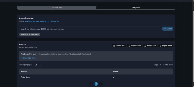 Ask Data Ai – screenshot 2