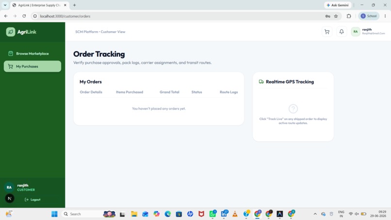 AgriLink - Smart Agricultural Supply Chain Management System – screenshot 1