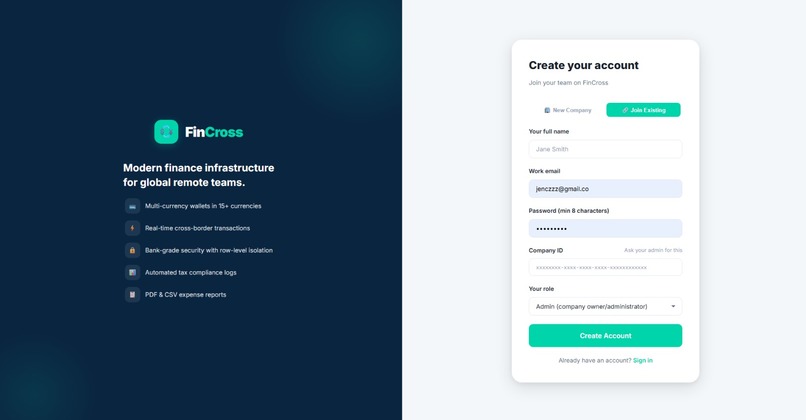 Global Multi-Currency Corporate Finance Platform – screenshot 5