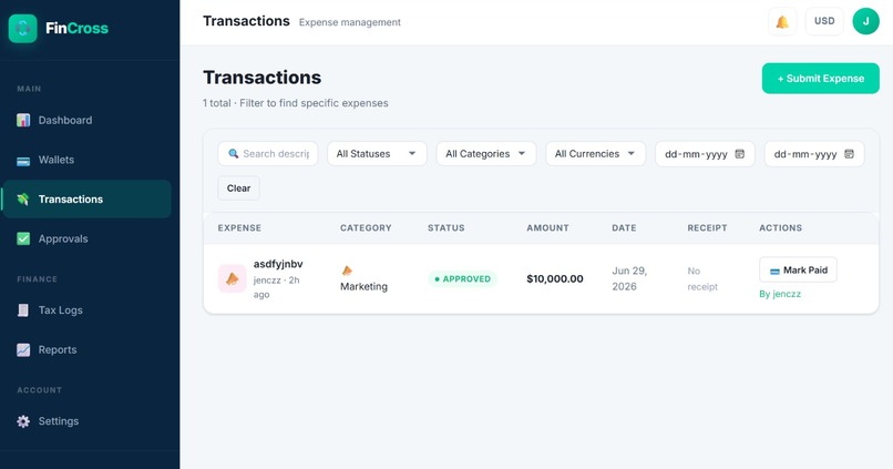 Global Multi-Currency Corporate Finance Platform – screenshot 7