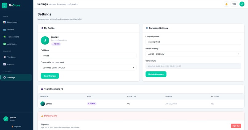 Global Multi-Currency Corporate Finance Platform – screenshot 9