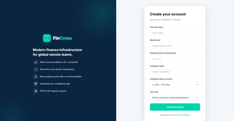 Global Multi-Currency Corporate Finance Platform – screenshot 13