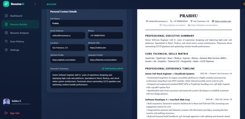 Resumeai – screenshot 1