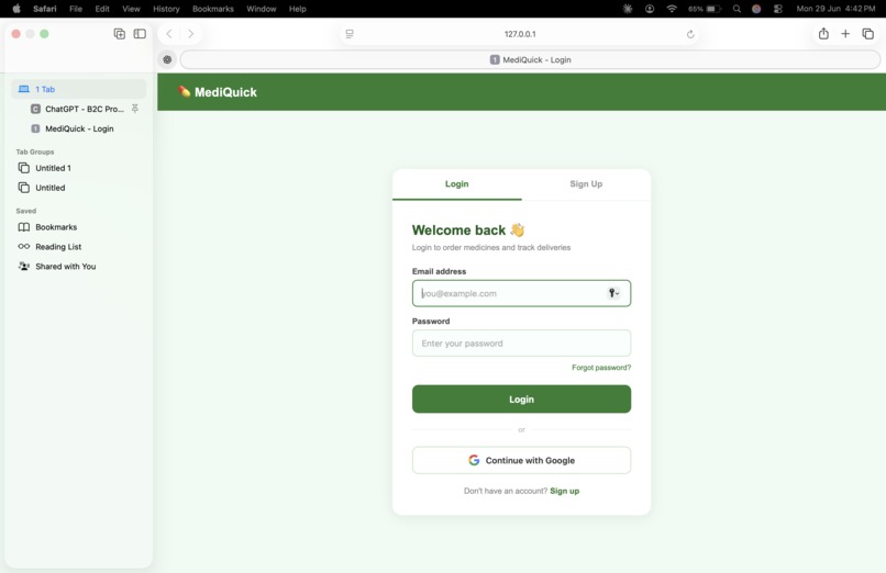 online medicine delivery – screenshot 1