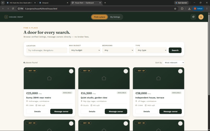 HOUSE RENT – screenshot 1