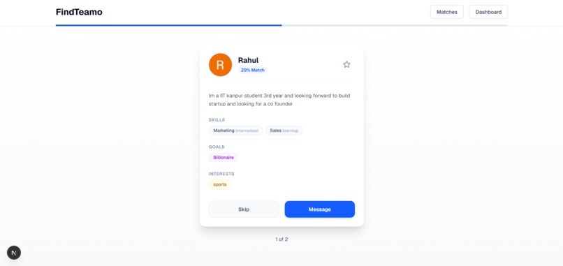 FindTeamo – screenshot 5