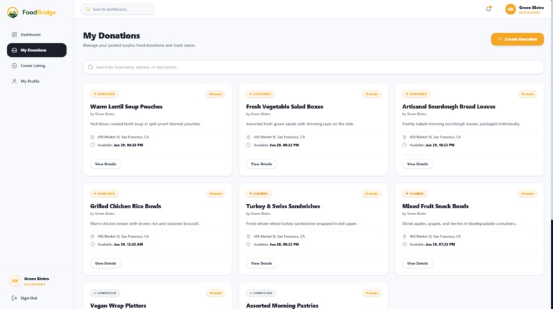 FoodBridge – screenshot 3