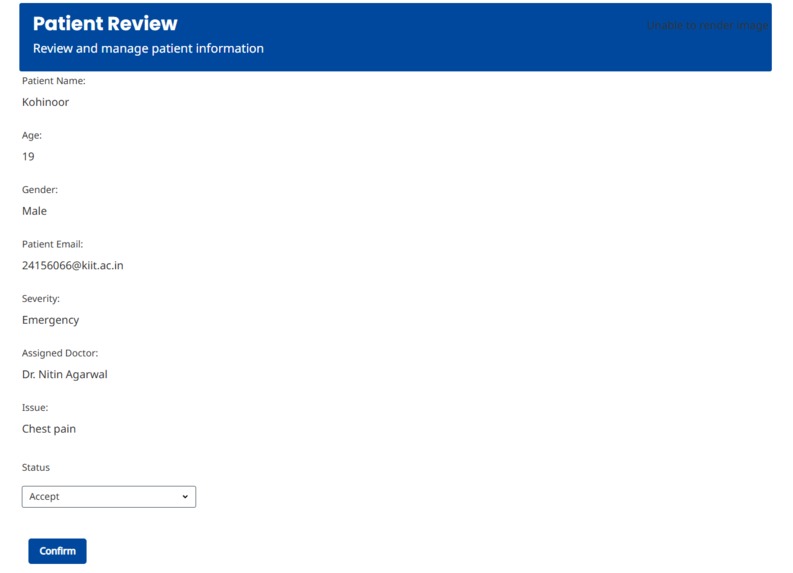 Intelligent Patient Triage System – screenshot 2