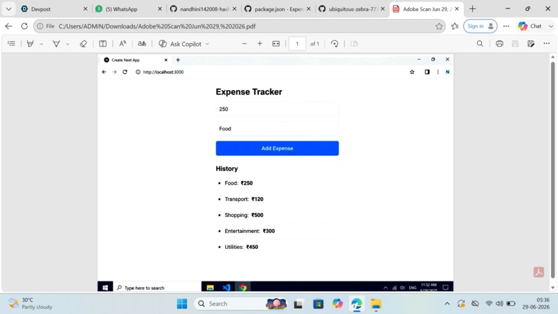 Expense Tracker App – screenshot 1