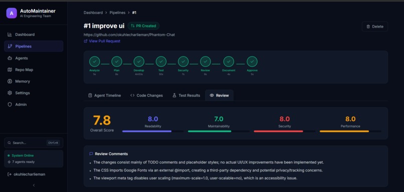 AutoMaintainer – screenshot 3