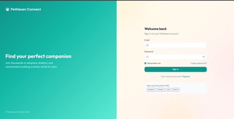 Pet Adoption Portal – screenshot 2