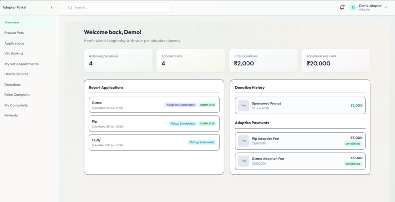 Pet Adoption Portal – screenshot 3