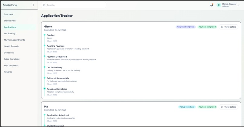 Pet Adoption Portal – screenshot 4