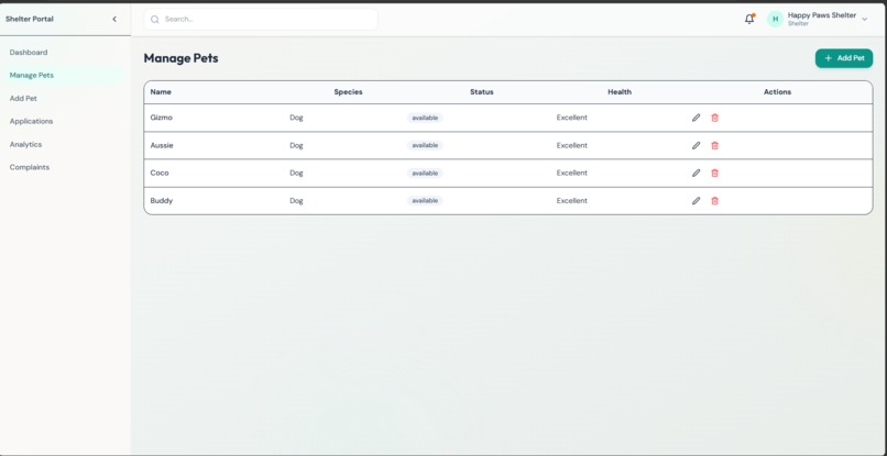 Pet Adoption Portal – screenshot 7