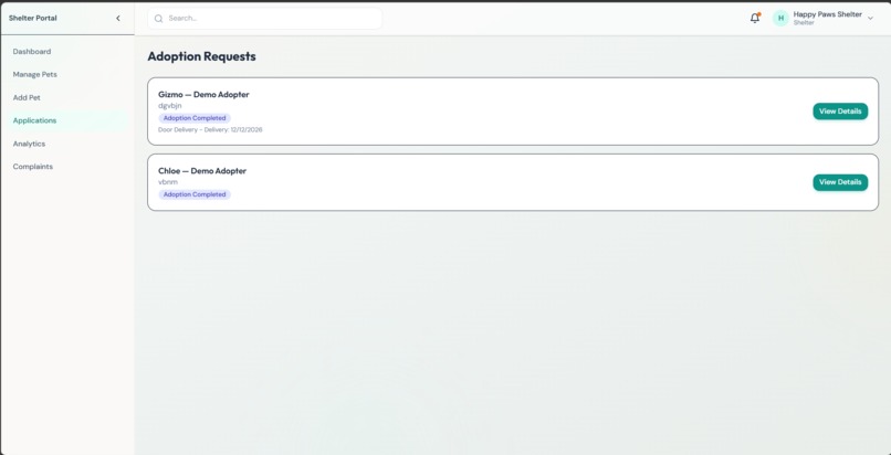 Pet Adoption Portal – screenshot 8