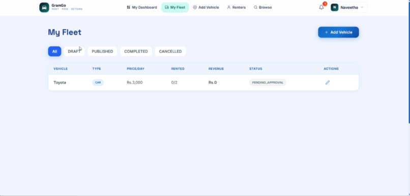Smart Vehicle rental service – screenshot 2