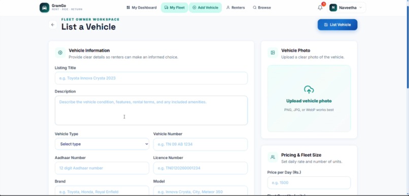 Smart Vehicle rental service – screenshot 3