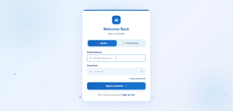 Smart Vehicle rental service – screenshot 6