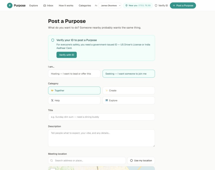 Purpose – screenshot 1
