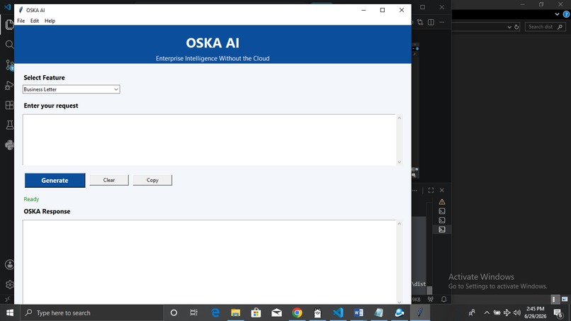  (Offline SME Knowledge Assistant) OSKA AI – screenshot 1