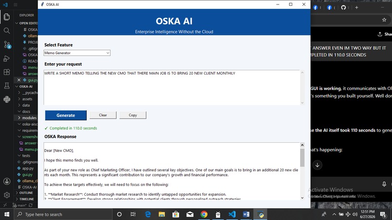  (Offline SME Knowledge Assistant) OSKA AI – screenshot 2