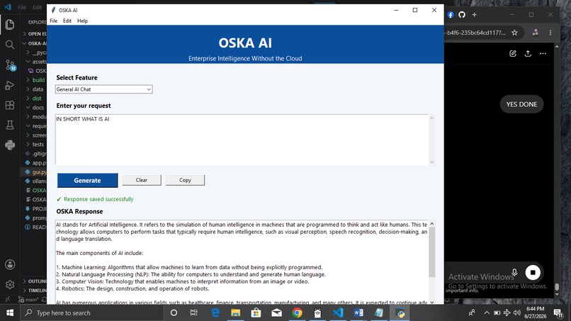  (Offline SME Knowledge Assistant) OSKA AI – screenshot 3