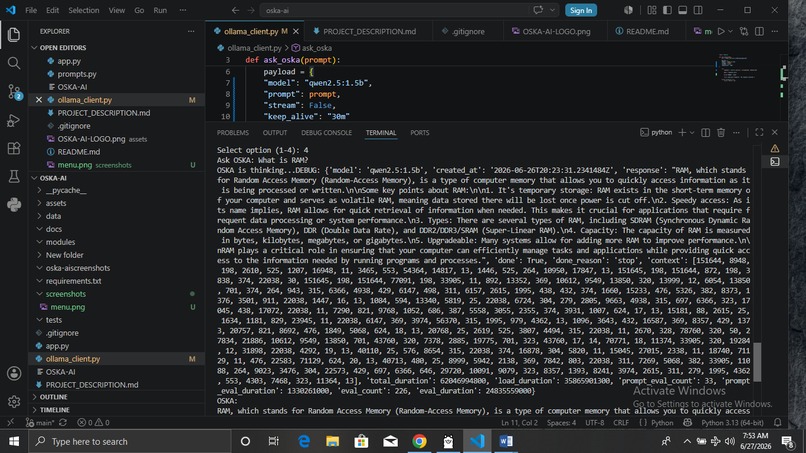  (Offline SME Knowledge Assistant) OSKA AI – screenshot 6
