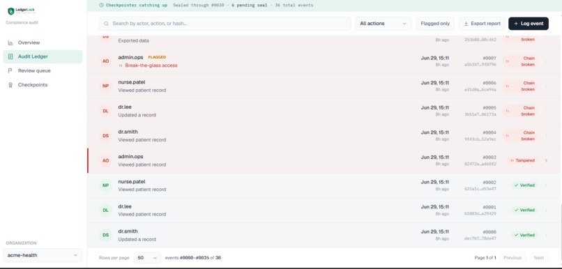 LedgerLock – screenshot 2
